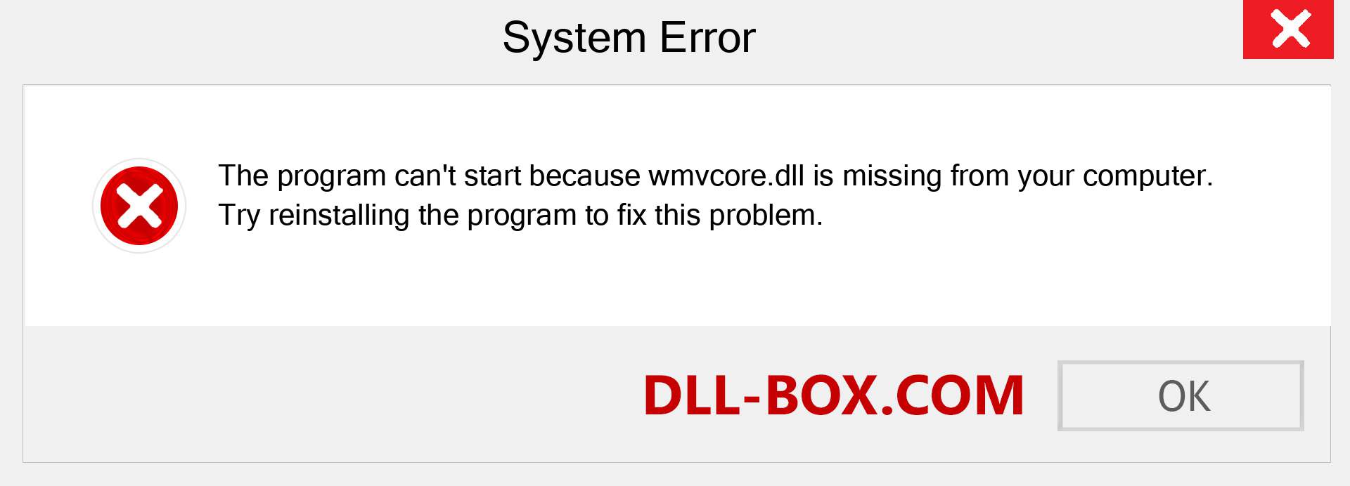  wmvcore.dll file is missing?. Download for Windows 7, 8, 10 - Fix  wmvcore dll Missing Error on Windows, photos, images